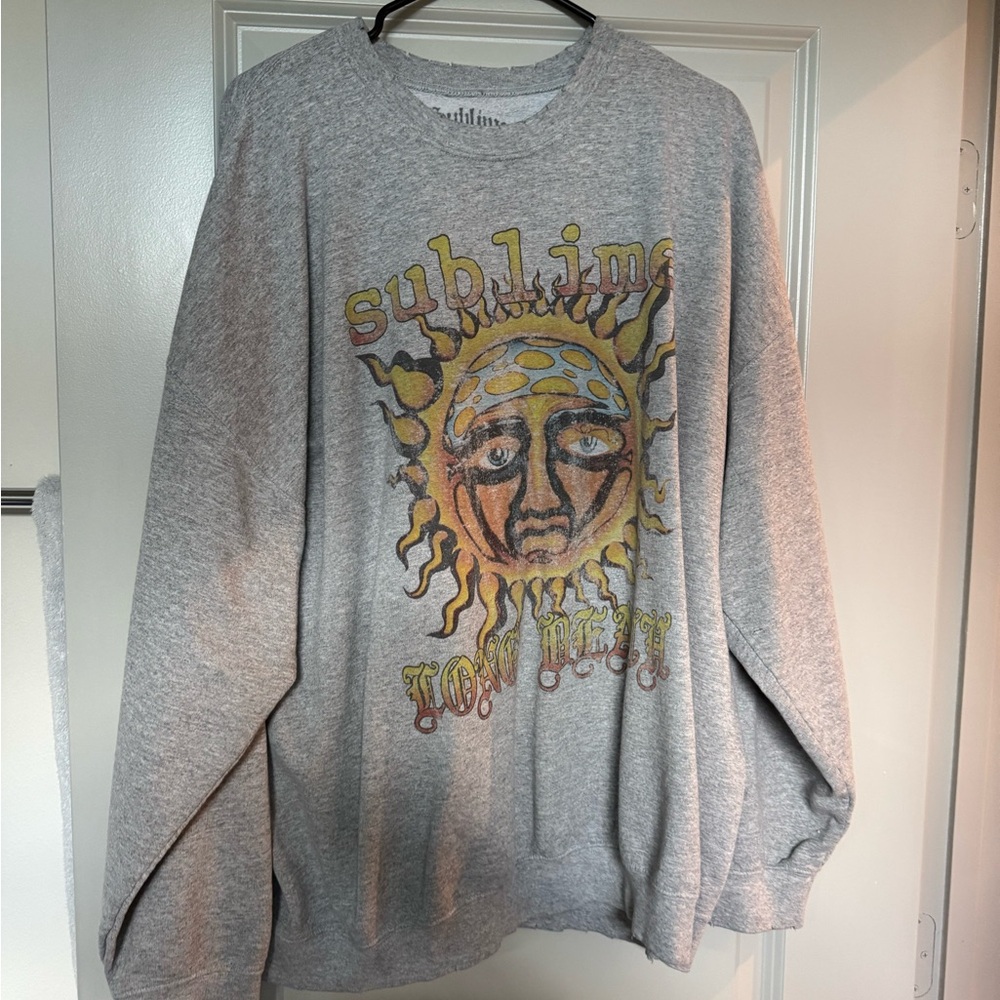 Urban Outfitters Gray Sublime Graphic Crewneck Sweater